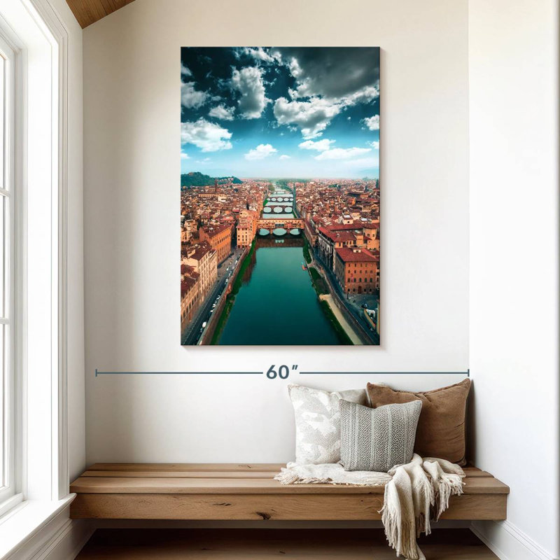 Aime Arno River In Florence, 48" H x 32" W