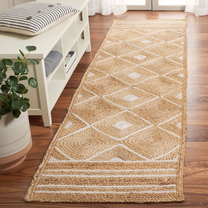 Kaline Natural Fiber Flatweave Jute Rug, Runner 2'3" x 9'