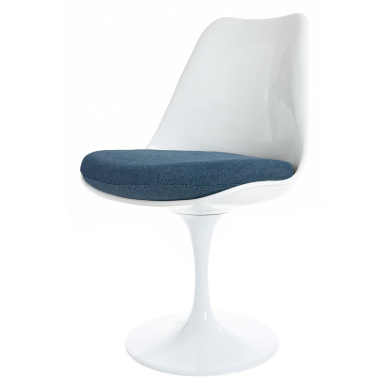 Eleni 47cm H Fabric Upholstered Side Chair, Blue