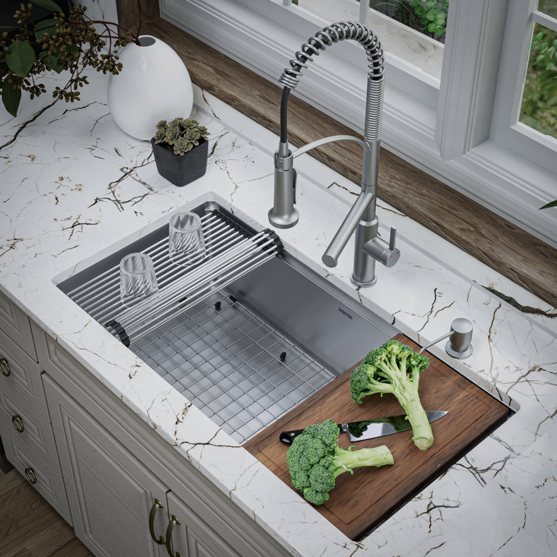 Robinet de cuisine Karran Adlington, Acier inoxydable