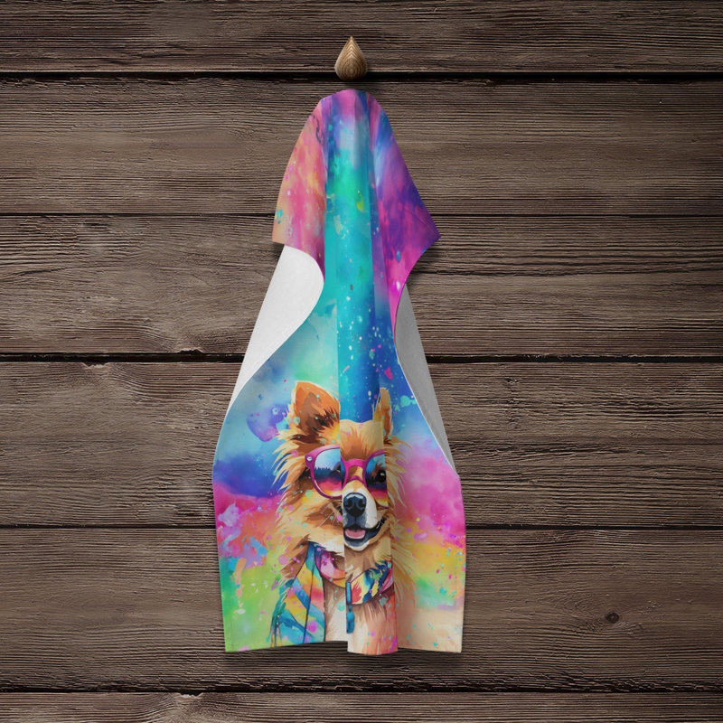 Serviette de cuisine Pomeranian Hippie Dawg