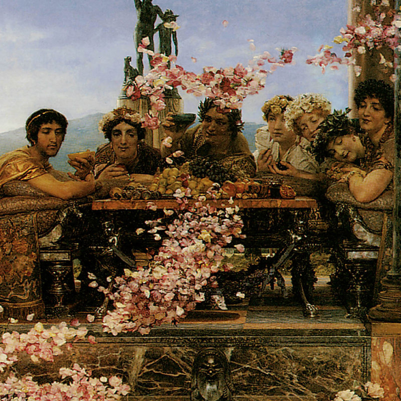 «The Roses of Heliogabalus, 1888», reproduction sur toile encadrée, H 33,25 po x l 49,25 po x P 1,875 po