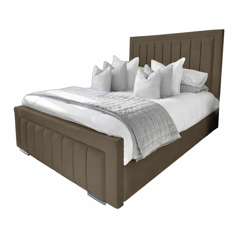 Abianna Upholstered Bed, Mole, Single (3')