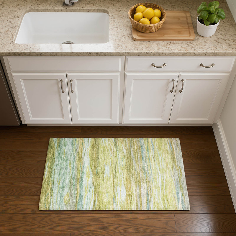 Premium Machine Washable Alaina AMF1933 Waves Rug, Rectangle 1'8" x 2'6"