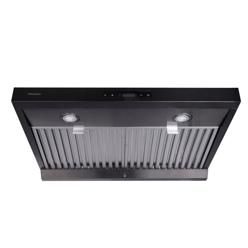 Vesta Atlanta 860cfm 30'' Black Stainless Steel Under Cabinet Range Hood 