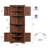Tall Corner Storage Cabinet with Barn Door and Adjustable Shelves-171405532