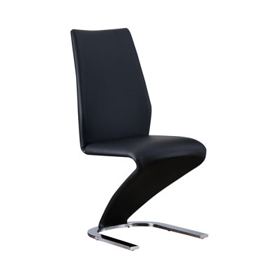 Chaise de salle à manger en forme de Z 2 pièces de style contemporain