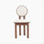 Chaise de salle à manger en polyester avec structure en bois (ensemble de 2)-1462047482