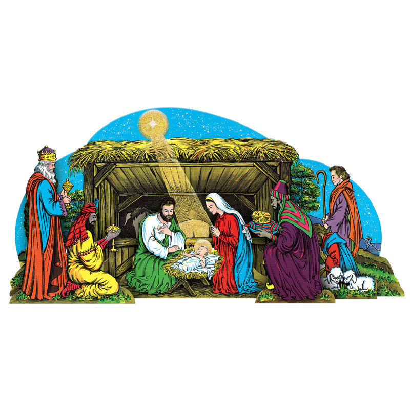 Table de crèche de Noël Vntg