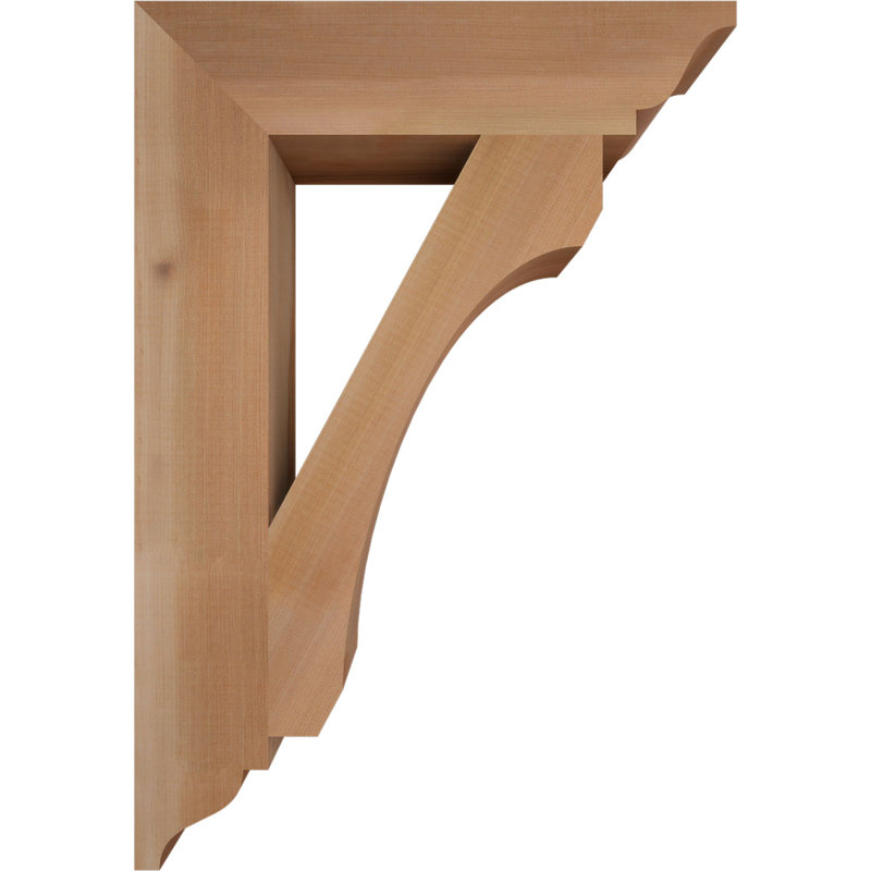 Support en bois rustique traditionnel BKTLEC01, Cèdre rouge de l'Ouest (lisse), H 26 po x l 3,5 po x P 18 po