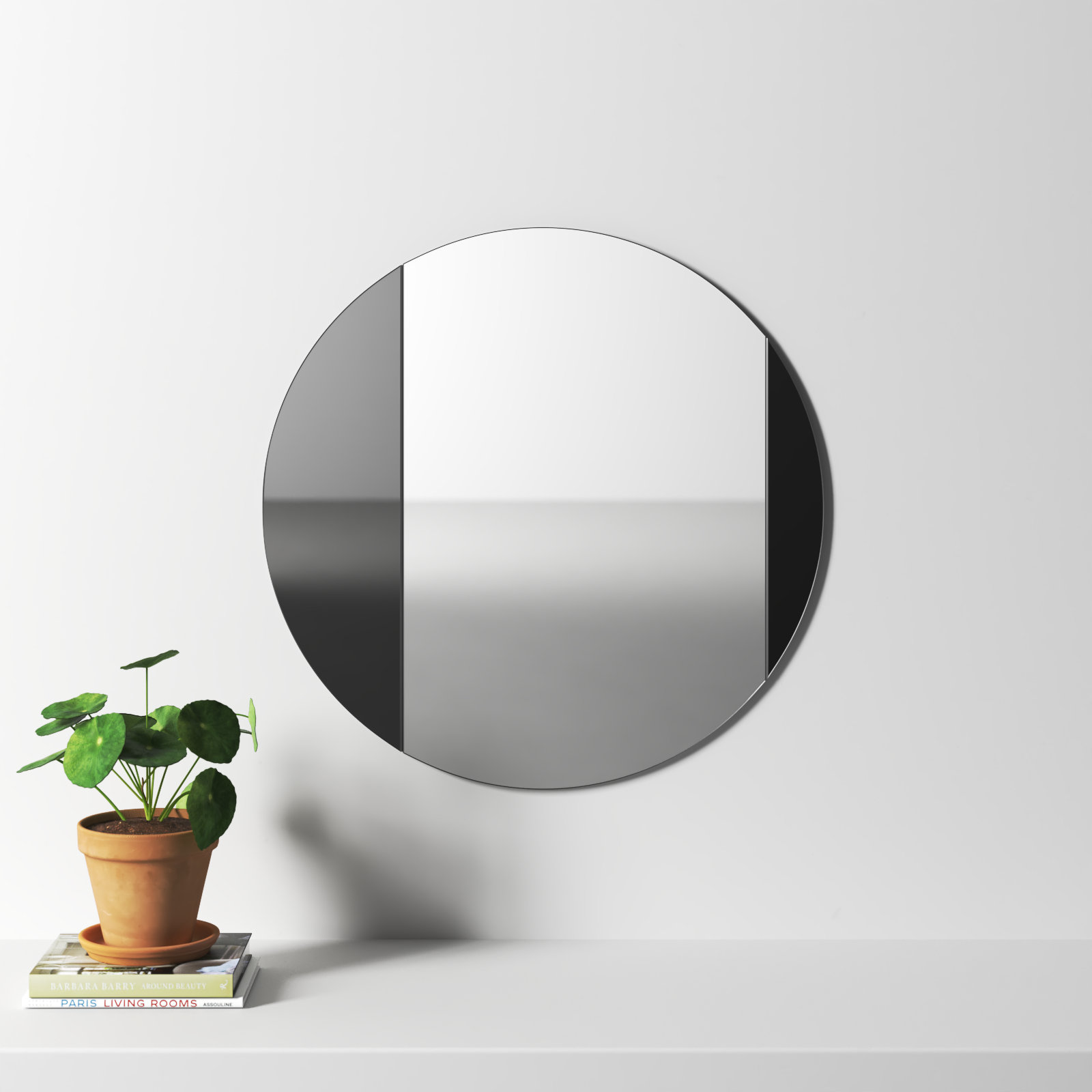 Namaste Flat Mirror, 29.5" x 29.5", Rose Gold, Smoke