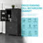 Armoire de salle de bain autoportante élégante avec 4 portes, tablettes réglables et rangement polyvalent-1846418499