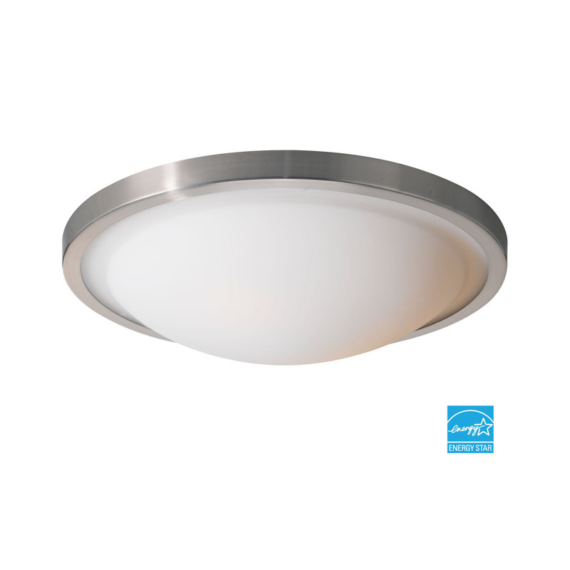 Energy Saving Flush Mount, Satin Nickel