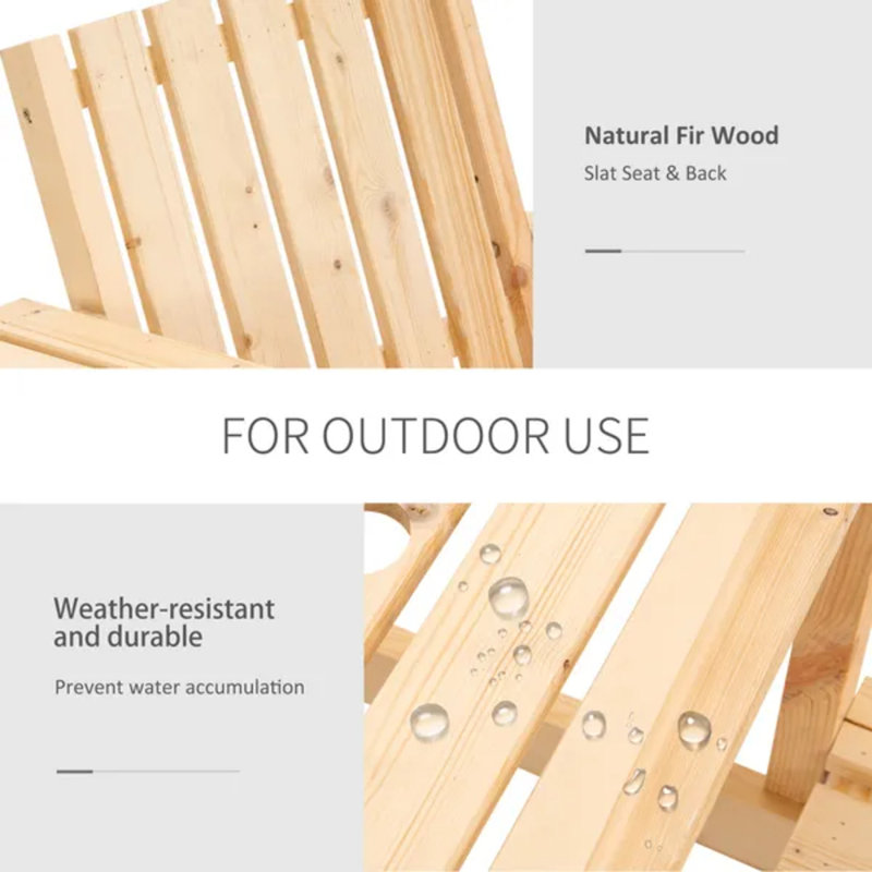 Causeuse de jardin en bois naturel