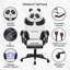 Fauteuil de jeu avec repose-pieds, fauteuil de jeu inclinable et ergonomique avec coussin lombaire, adultes