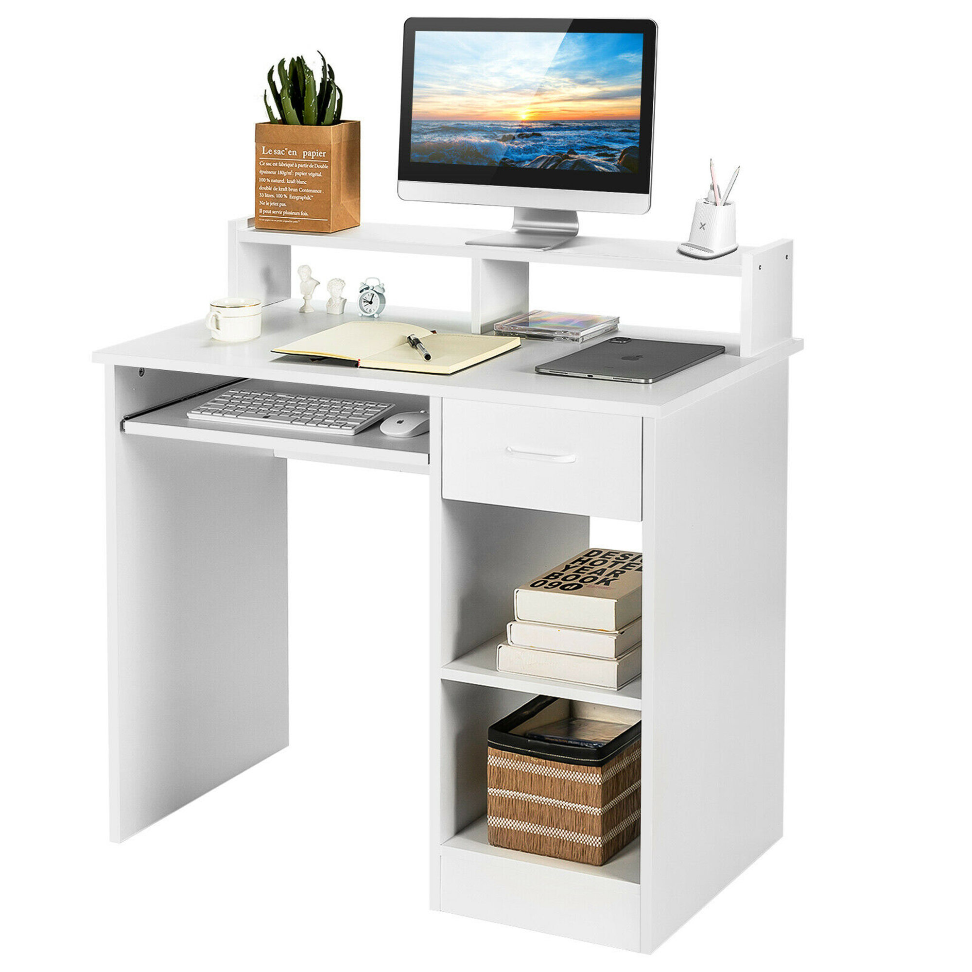 Latitude Run® Computer Desk Pc Laptop Table Workstation Home Office ...