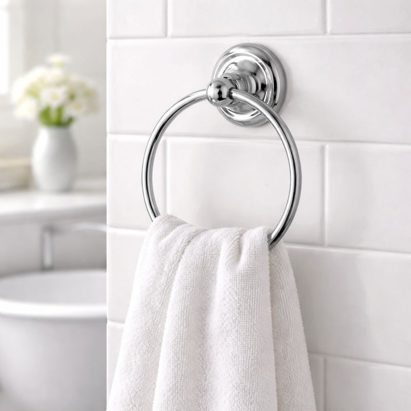 Fall Towel Ring, Chrome