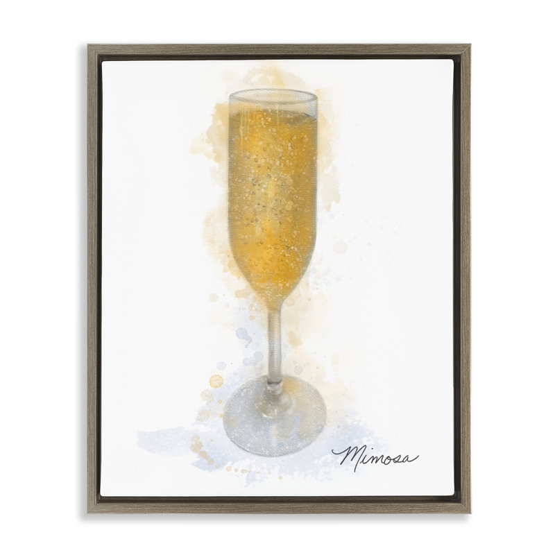 Cadre flottant en verre Mimosa brillant, design par Matthew Piotrowicz, H 21 po x l 17 po, Cadre flottant orme Montalcino