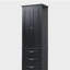 Grande armoire de rangement avec trois tiroirs pour salle de bain / bureau, noir-605010386