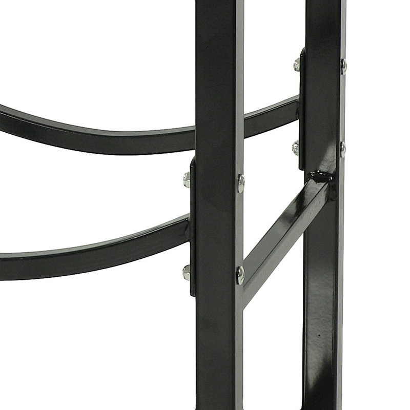 Bedworth Fireside Log Rack with Tool Holder, Black