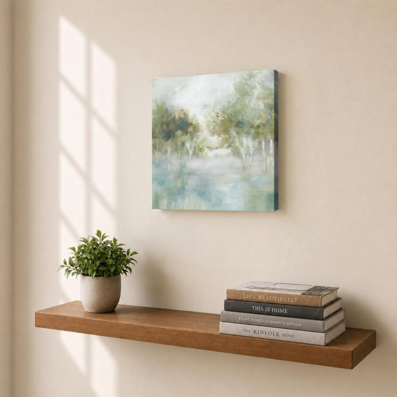 «Tree Lined Brook» par Carol Robinson - Impression sur toile, H 24 po x l 24 po, Toile tendue, Ne s’applique pas