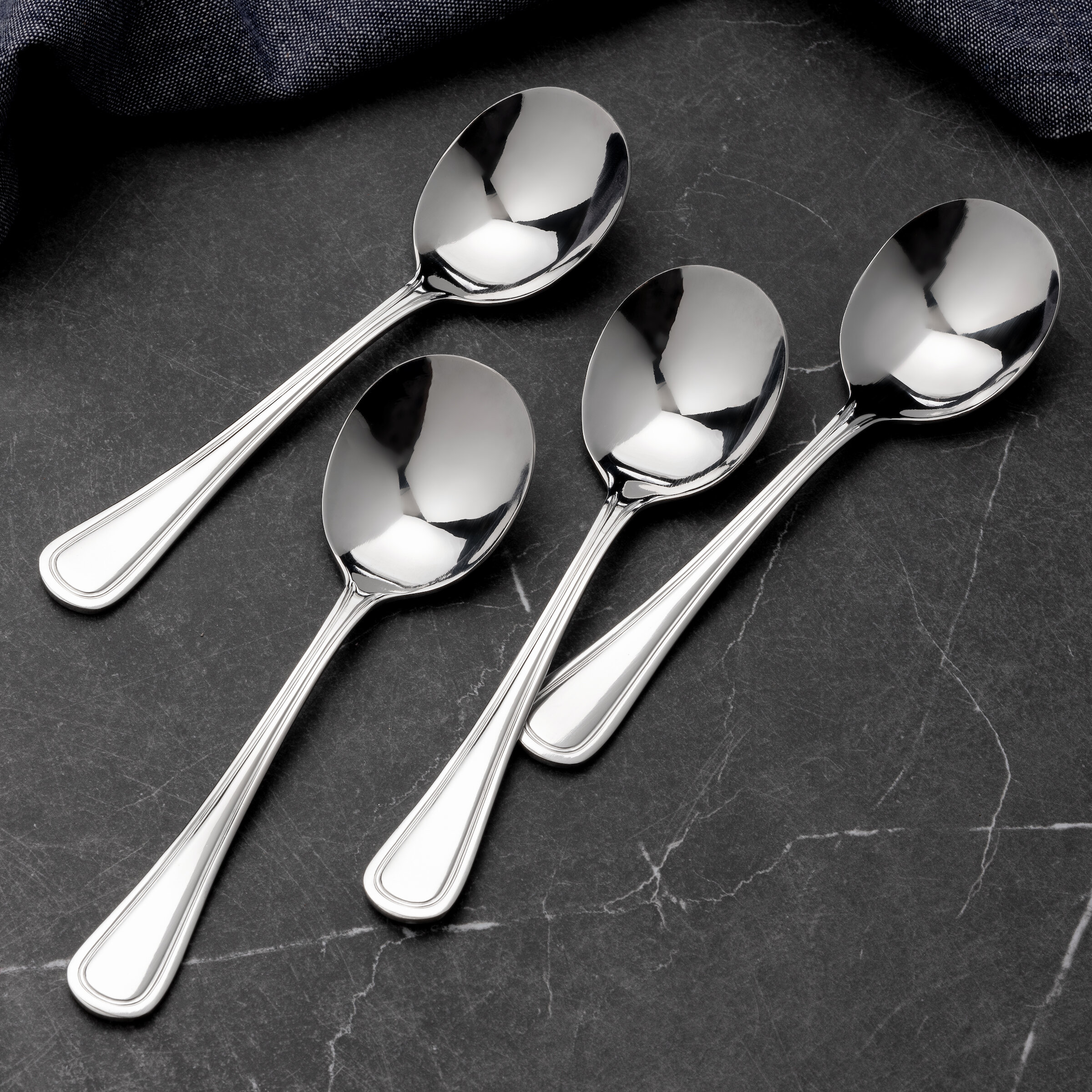 Oneida New Rim II 18/0 Stainless Steel Tablespoon/Serving Spoons