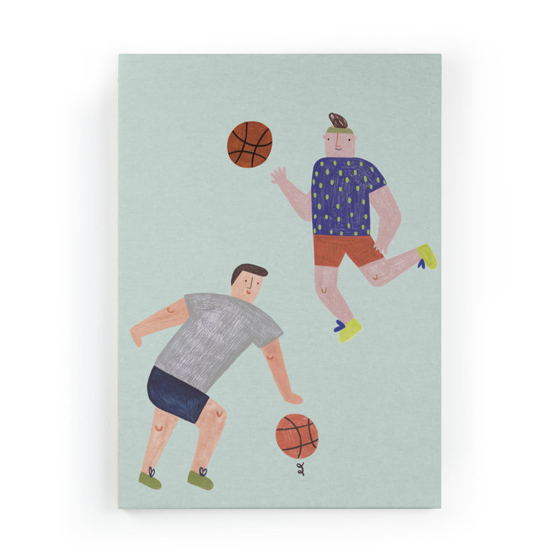 Basketball 1 Piece Wrapped Canvas Wall Art