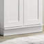 Armoire de rangement blanche avec panneau encadré Evelyn