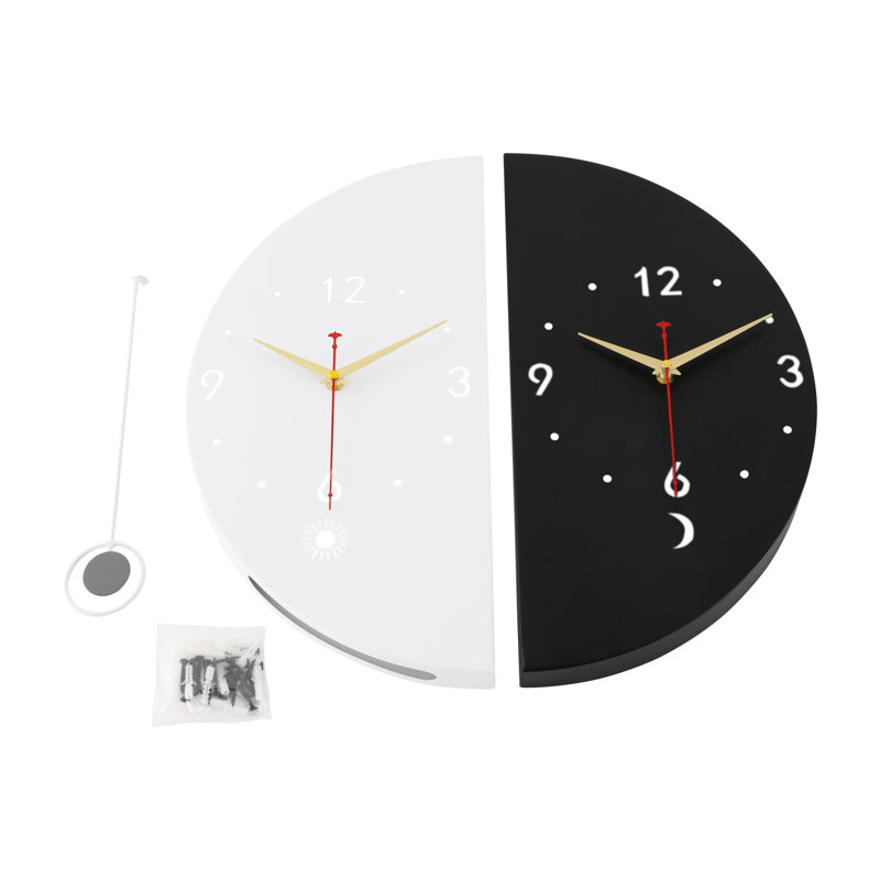 Double-Sided Metal Wall Clock