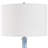  Mottled Blue Ceramic Table Lamp 23.5" H With Drum Hardback Linen Shade