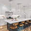 Luminaire suspendu pour îlot de cuisine à 1 lumière en cristal Gopesh-1835440534