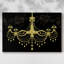 Toile tendue avec galerie Golden Chandelier-1784626271