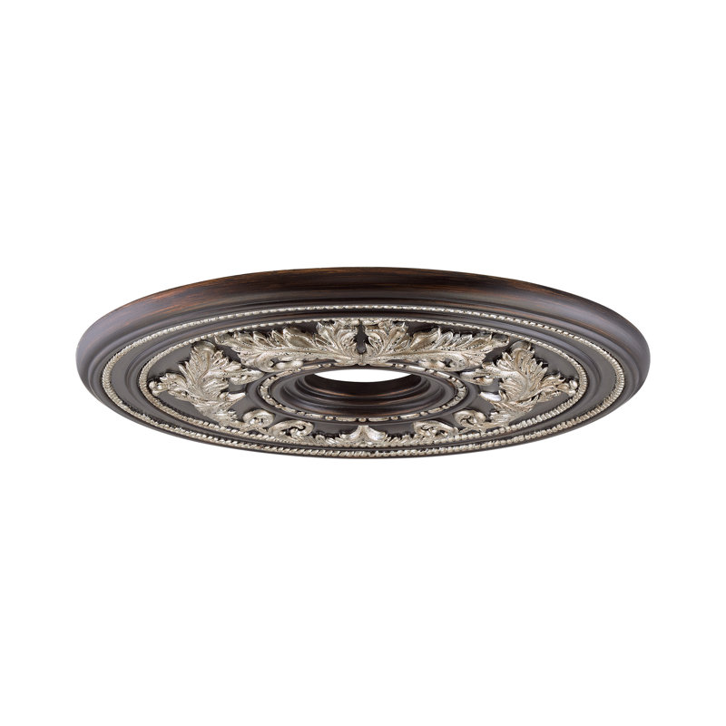 Kampsville en bronze frotté à la main avec des accents argent antique, Petit