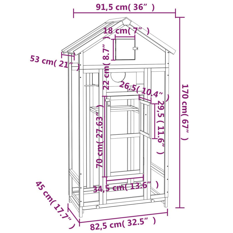 Avnish Free Standing Birdhouse, Red/White