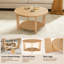 Table basse 31,5 po à pieds en bois massif avec rangement à 2 niveaux-172660161