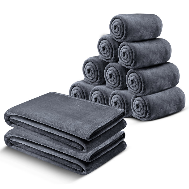 Plush Mink Fleece Blanket – Ultra-Soft, Lightweight Throw For All Seasons, 130cm x 150cm, Grey