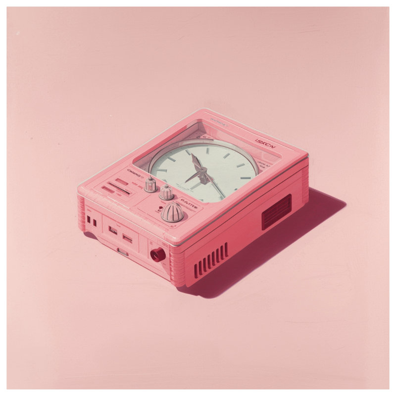 Édredon rétro avec horloge électronique, Lit simple