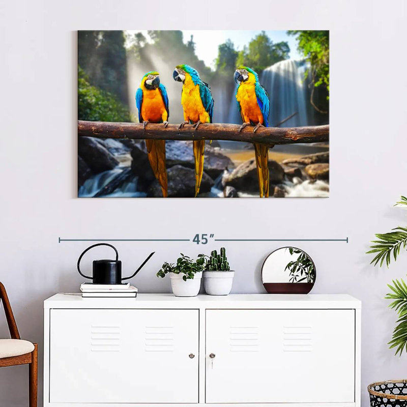 Brampt Macaw Friends, 26" H x 39" W