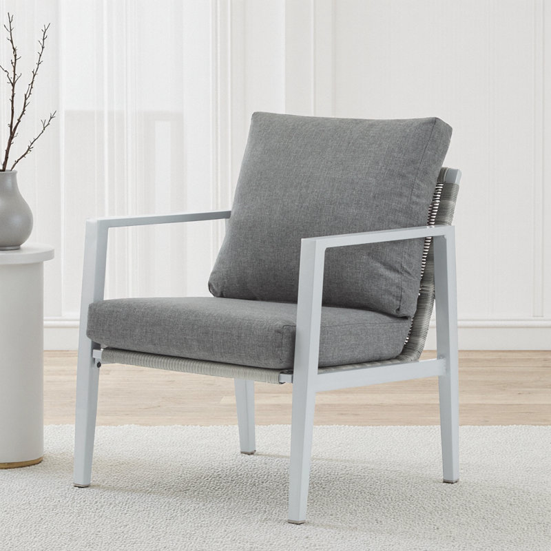 Méridienne Modern, Gris, argent et blanc