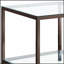 Table de bout Weston en nickel noir à 1 tablette avec plateau en verre, moderne et durable avec un design élégant pour les espaces contemporains