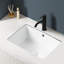19,69 po Lavabo de salle de bain encastré rectangulaire en céramique blanc lait