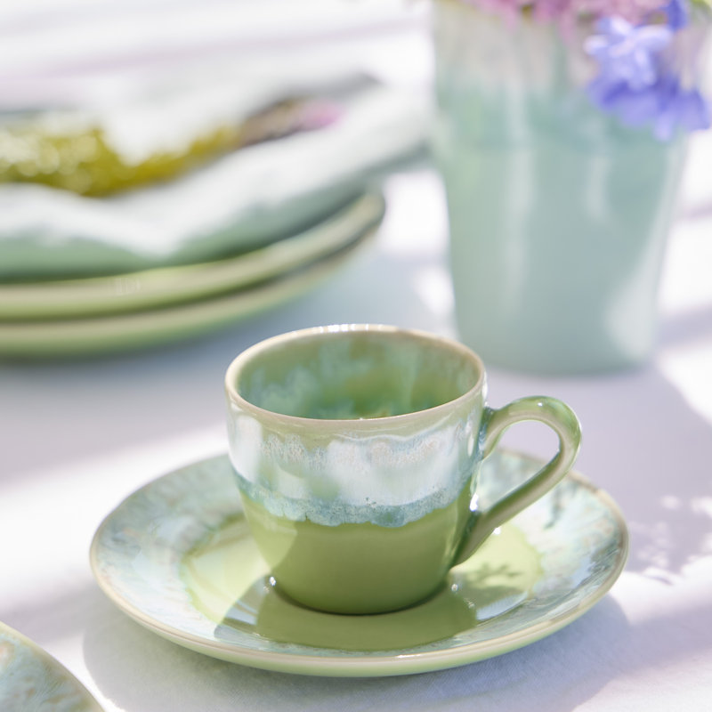 Tasse à café en grès Taormina, Vert