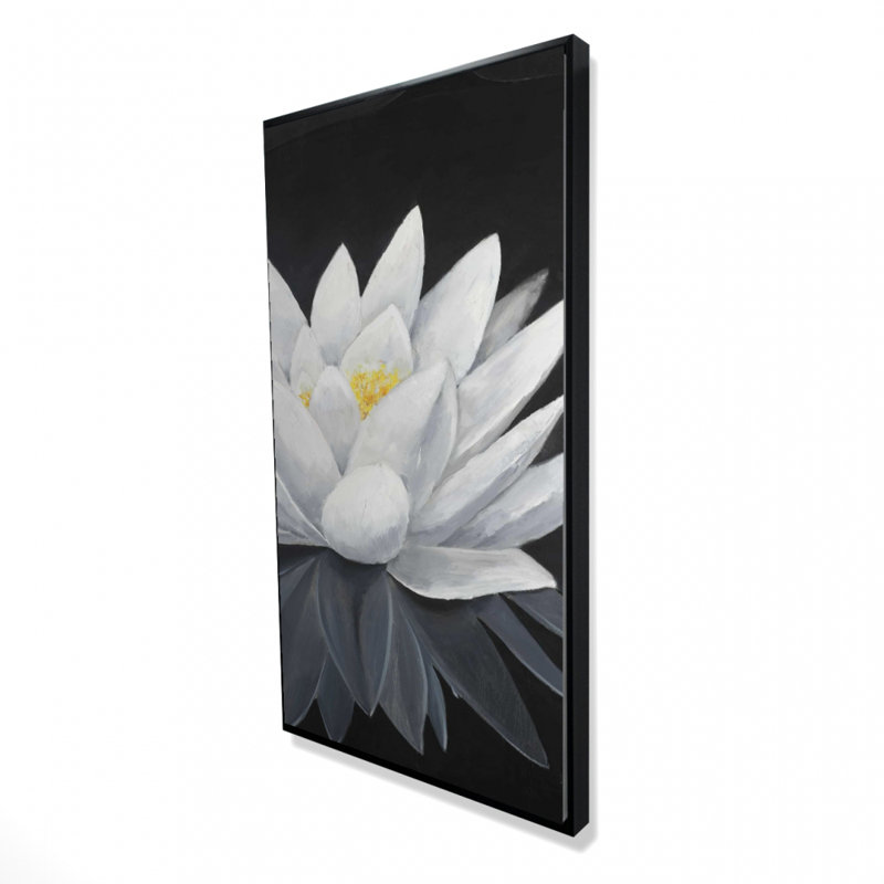 " Lotus Flower With Reflection ", H 48 po x l 24 po