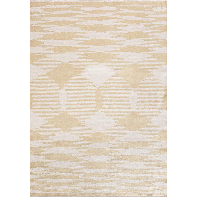 Tapis abstrait géométrique contemporain, Rectangle 9 pi 10 po x 14 pi