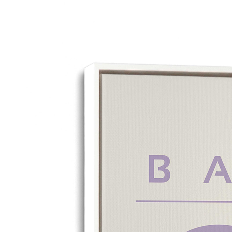 Ensemble de 2 circuits mauves rétro, Cadre flottant blanc opaque, H 19 po x l 26 po