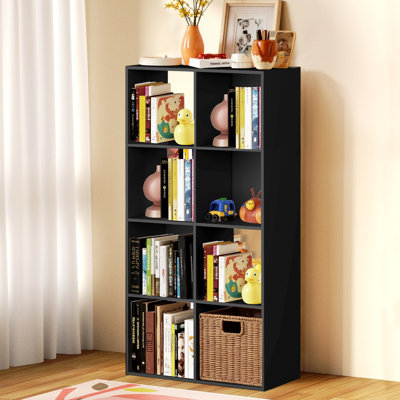 Storage Organizer, Bookshelf With Open Compartments For Home Office, Modern Bookcase Display Shelf For Living Room, Bedroom & Entryway