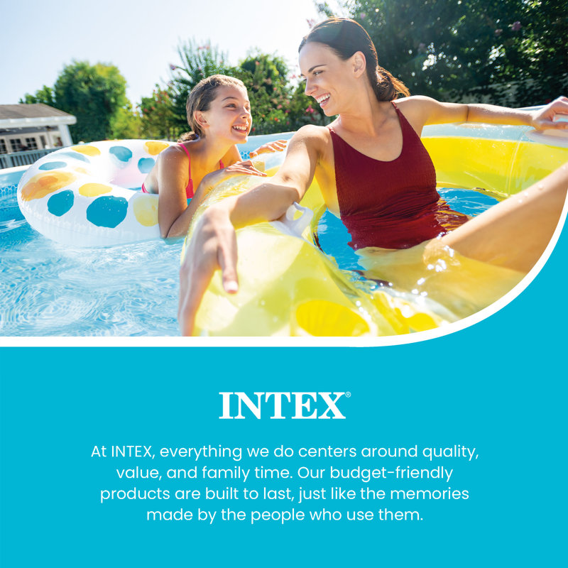 Intex Aqua Swim Center Family Pool, Age: 3+, 7.5' L x 4.83' W x 18" H, Teal