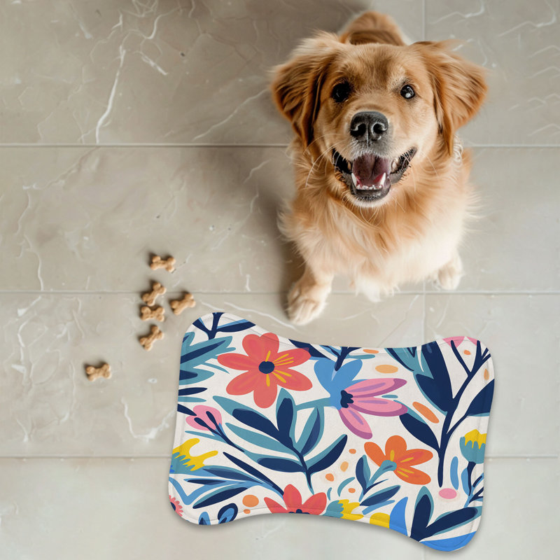 Tapis à fleurs abstraites - 1 pièce