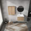 24 Inch Wall-Mounted Bathroom Vanity With Sink And Side Cabinet, Soft Close Doors For Ample Storage