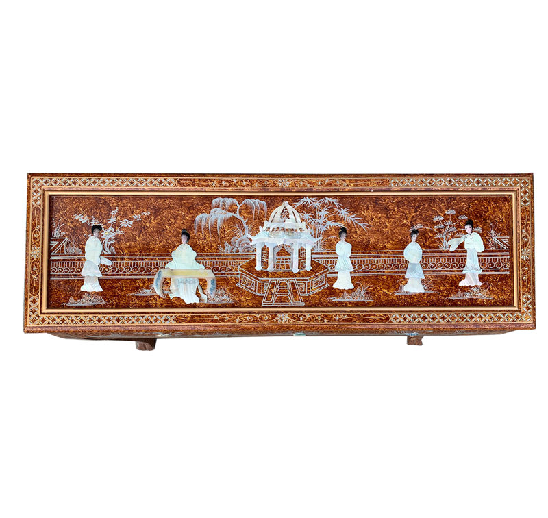 Oriental Dragon Claw Console Table French Brown